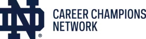 Logo of the Notre Dame Career Champions Network with interlocking ND monogram.